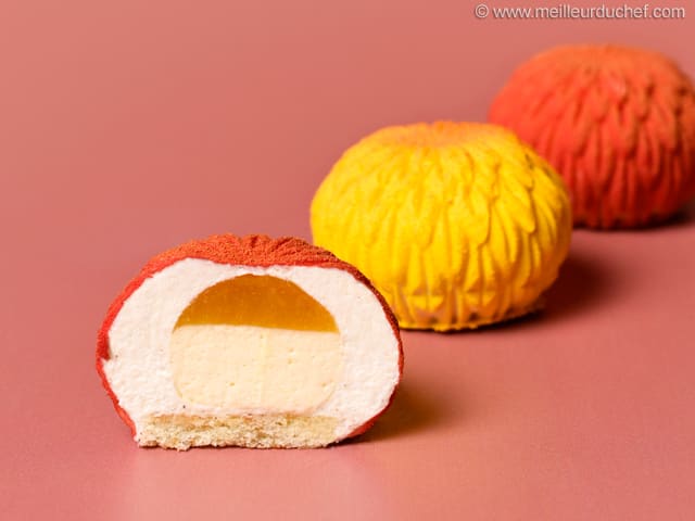 Mini-entremets mandarine & chocolat blanc