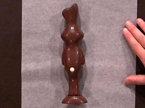 Moulage d'un lapin en chocolat pour Pâques - 56