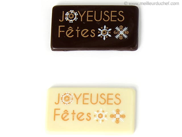 Moulage de Noël en chocolat avec transfert