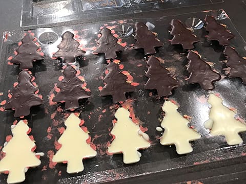 Moulage de Noël en chocolat avec transfert - 13