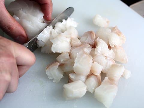 Mousseline de cabillaud aux deux purées et crème d'asperges - 42