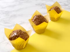 Muffins à la banane et glaçage Gianduja