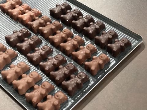 Oursons guimauve en chocolat