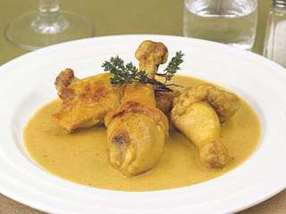 Poulet saut&eacute; au curry