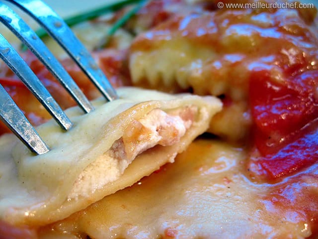 Raviolis au jambon et parmesan