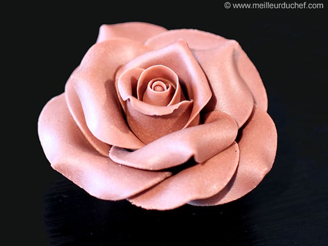 Rose en chocolat plastique