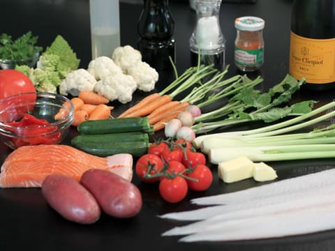 Roulade de sole farcie à la mousseline de saumon et ses petits légumes - 1