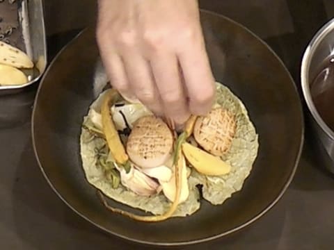 La Saint-Jacques en coquille végétale, rôtie au beurre mousseux et jus truffé - 50