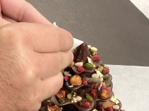 Sapin de Noël en chocolat façon mendiant - 88