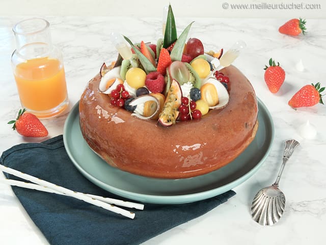 Savarin chantilly aux fruits