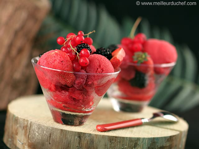 Sorbet aux fruits des bois