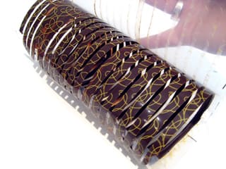 Spirale en chocolat d&eacute;cor&eacute;e