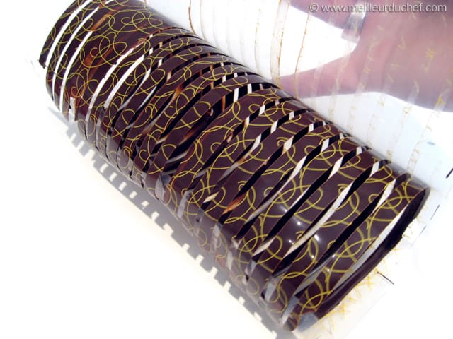 Spirale en chocolat décorée
