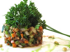 Tartare de légumes croquants au cumin