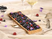 Tarte aux myrtilles et ganache Dulcey