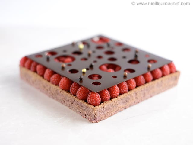 Tarte chocolat et framboise