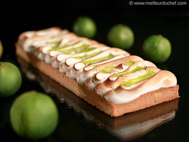 Tarte au citron vert meringuée