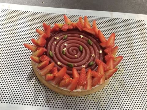 Tarte fraises, vanille & pistache - 77