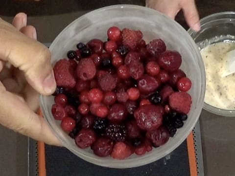 Gros plan sur le fruits rouges congelés