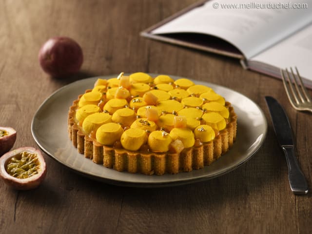 Tarte mangue et fruit de la passion