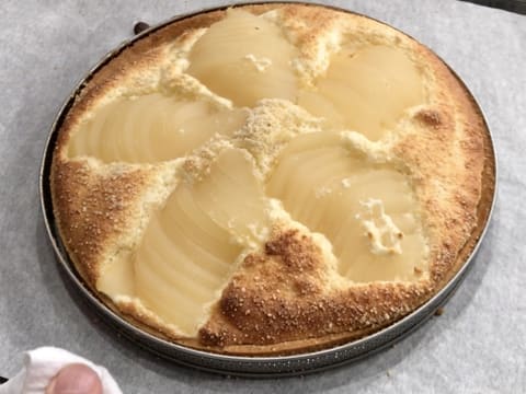 Tarte aux poires dorée