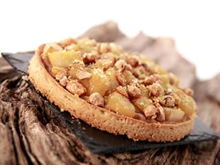 Tarte à la poire et au praliné