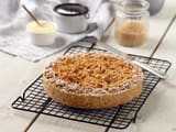 Tarte &agrave; la rhubarbe en crumble