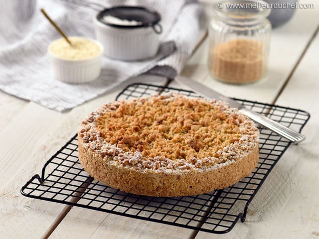 Tarte à la rhubarbe en crumble