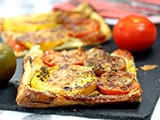 Tarte aux tomates vari&eacute;es