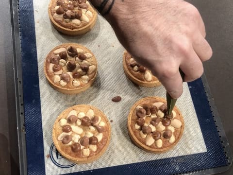 Praliné amandes noisettes poché sur tartes