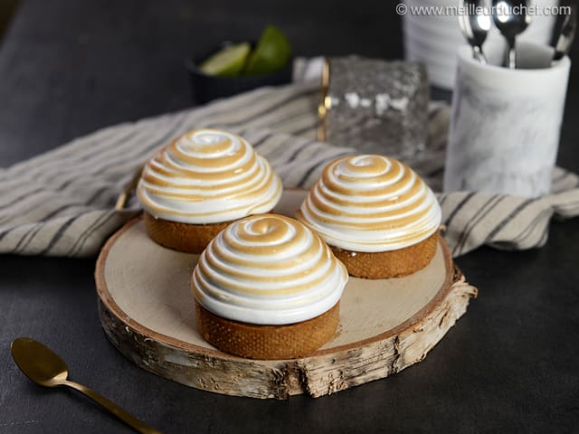 Tartelette pomme/rhubarbe meringuée