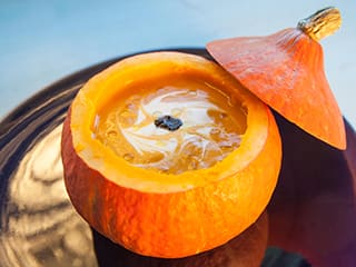 Velouté de potiron à la truffe noire