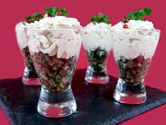 Verrine de foie gras aux lentilles