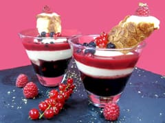 Verrine de fruits rouges