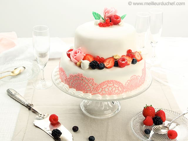 Wedding cake vanille/framboise