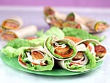 Wraps au fromage de ch&egrave;vre pan&eacute;