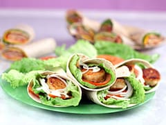 Wraps au fromage de chèvre pané