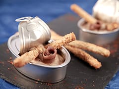 Anchovy Mousse with Sesame Grissini