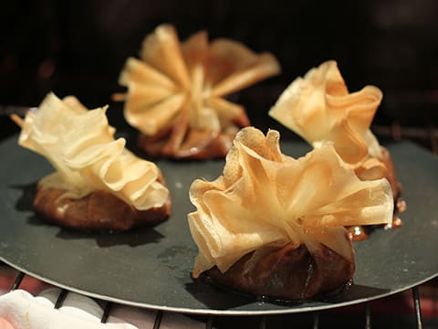 Brik Pastry Purses with Caramelized Pears - 18