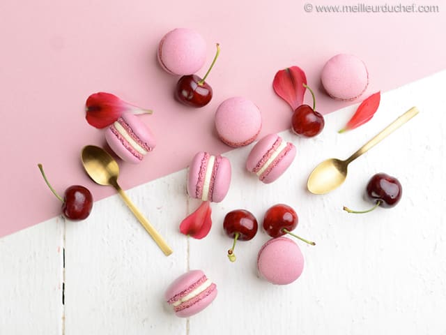 Morello Cherry & Kirsch Macarons