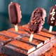 Chocolate Ice Cream Bars with a Crunchy Heart