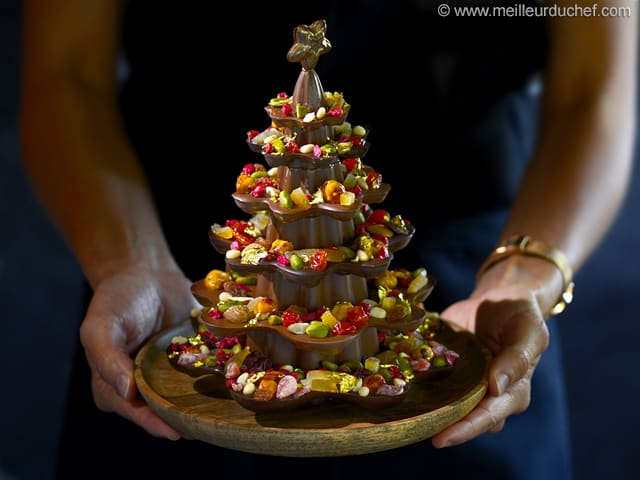 Chocolate Mendiant Christmas Tree
