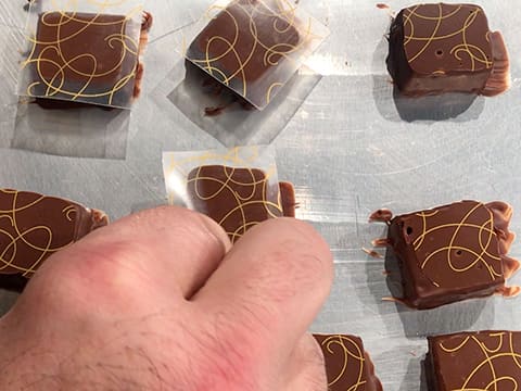 Milk Chocolate Squares with Popping Candy & Crispy Ganache - 45