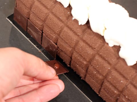 Christmas Yule Log like Chocolate Squares - 97