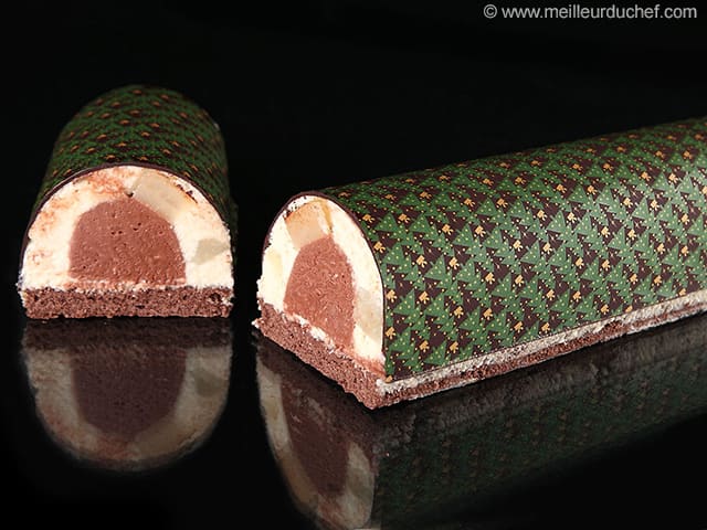 Pear & Chocolate Yule Log