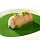 Cod Loin in a Potato Crust with Watercress Sauce