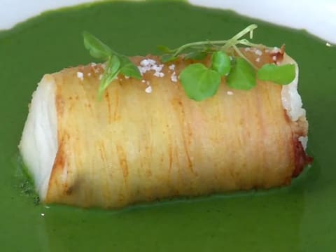 Cod Loin in a Potato Crust with Watercress Sauce - 43