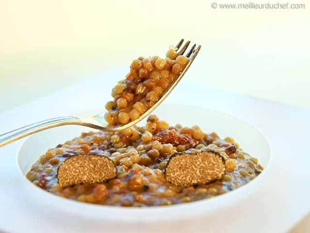 Fregola Sarda Risotto with Black Truffle