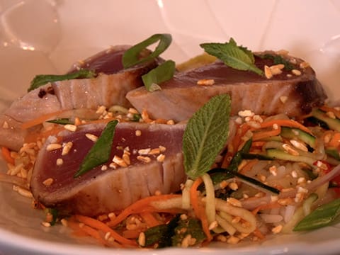 Grilled Bonito, Crunchy Salad with Toasted Rice & Yuzu - 49