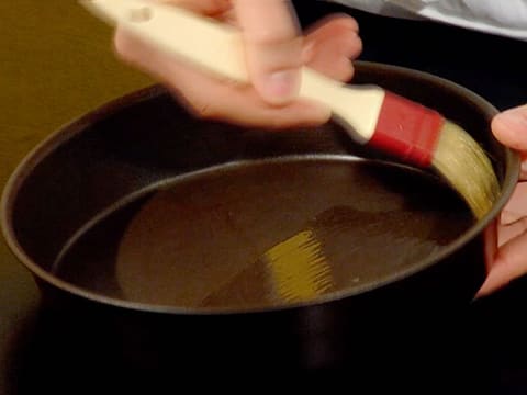 Lining a cake pan - 2